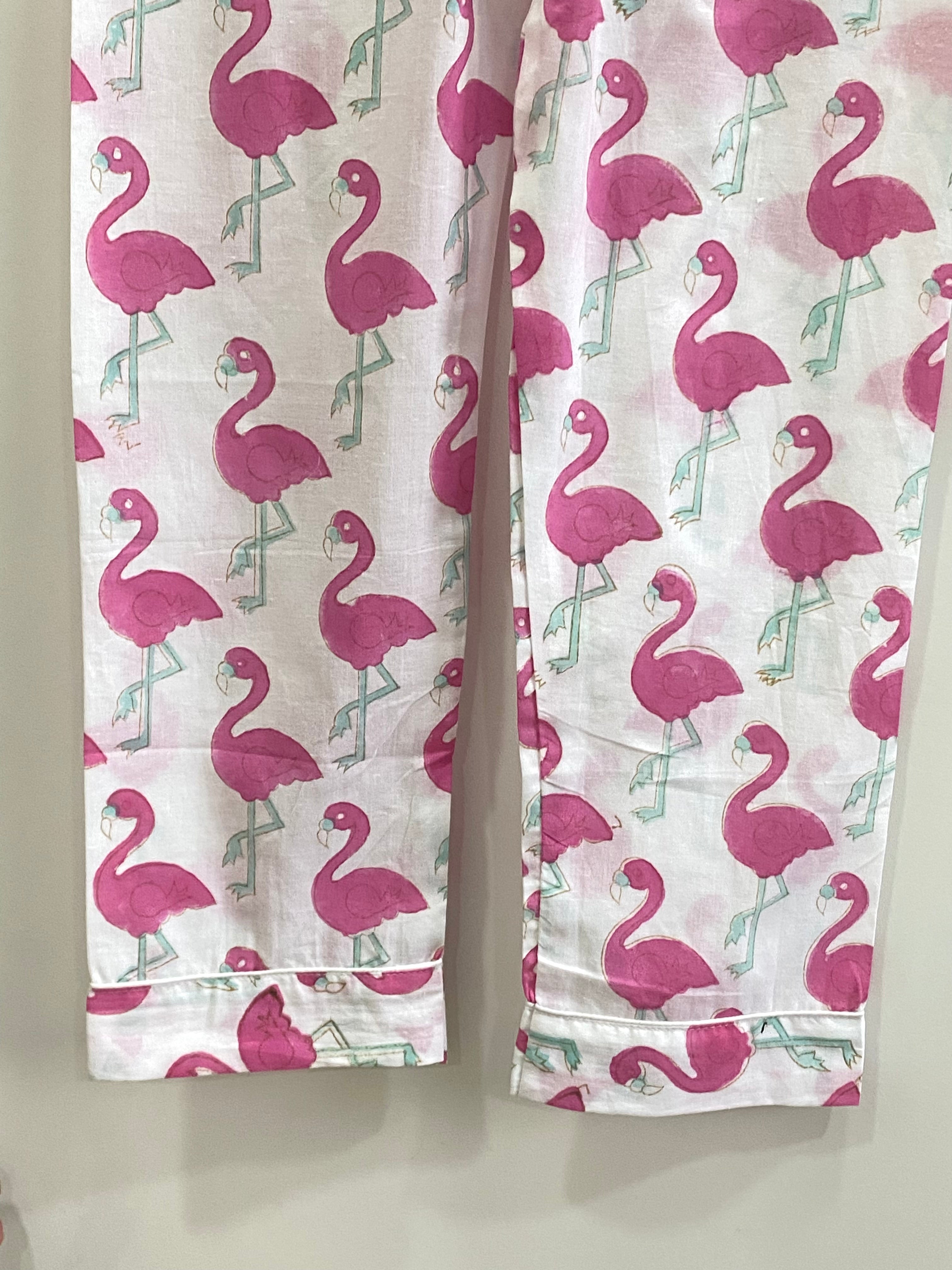 SXV Women's Cotton Printed Night Suit Pyjama Set : Unicorn & Flamingo –  SXVSTYLE